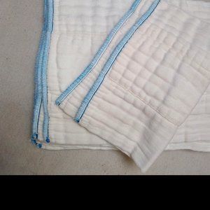 Unbleached cotton prefolds, one dozen